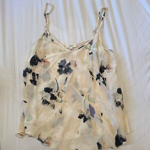 Wilfred 100% silk Cream Floral Camisole Top